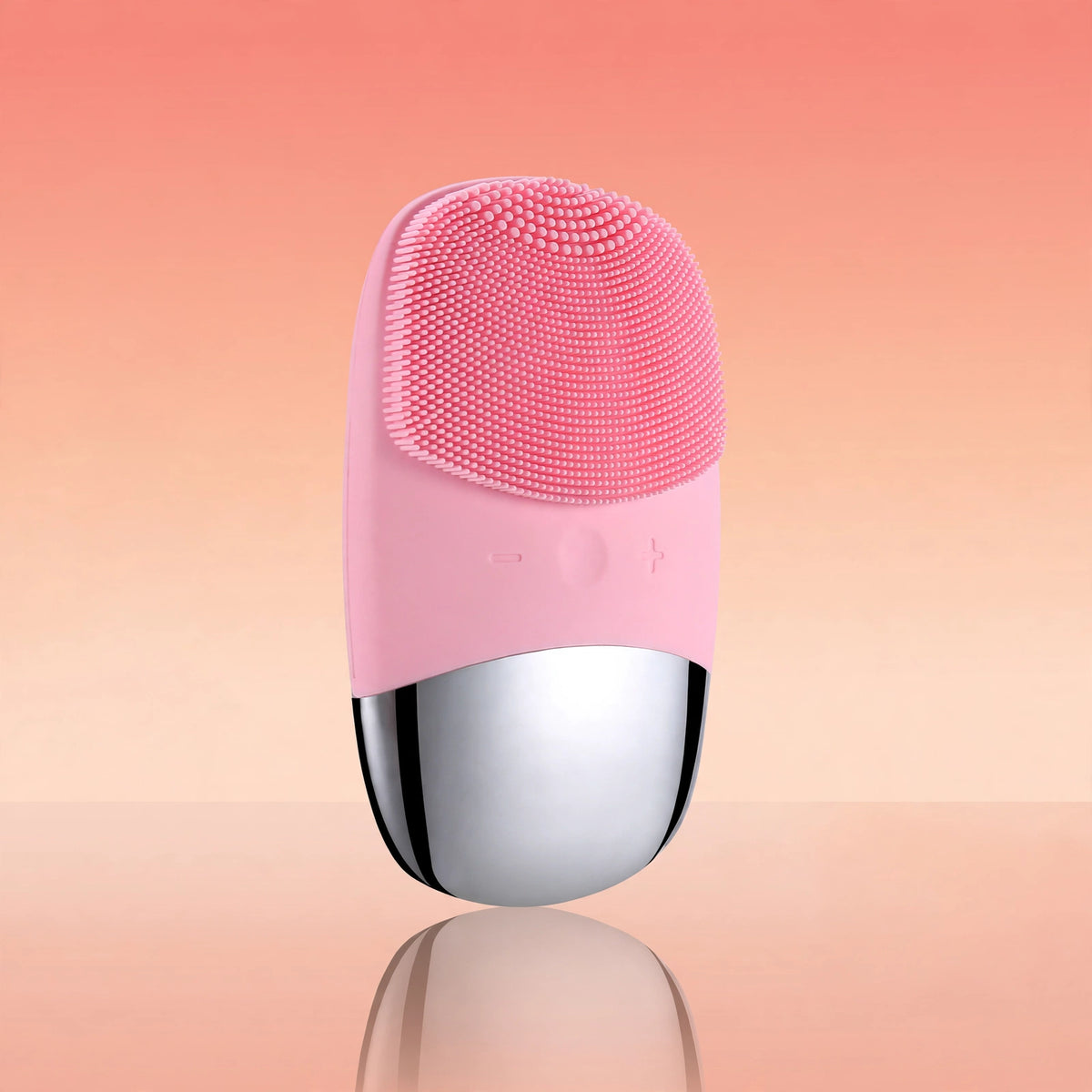 Electric Silicone Facial Cleansing Brush - Pink